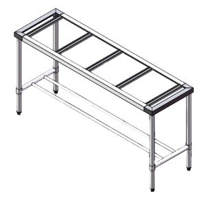 S/S Legs with Double Centre Brace - 600mm Deep
