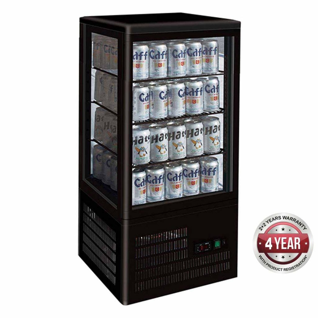 FourSided Countertop Display Fridge Black IFM