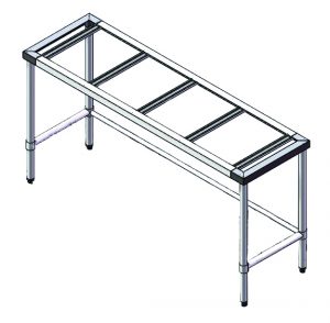 S/S Legs with U Shape - 600mm Deep